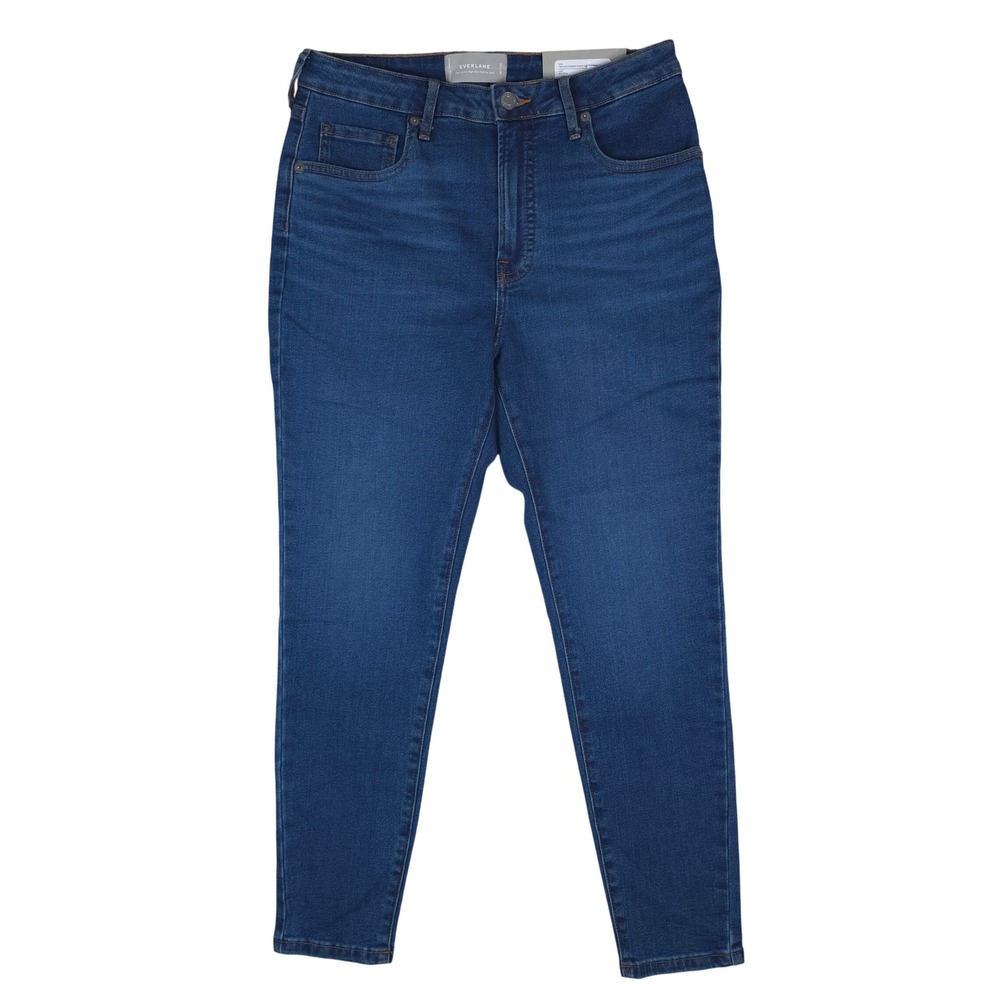 Everlane The Curvy High-Rise Skinny Jean Women 30 Dark Wash Blue High Stretch